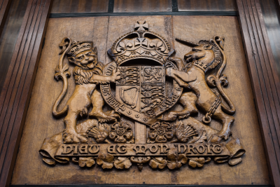 Coat of arms in the House of Assembly Chamber