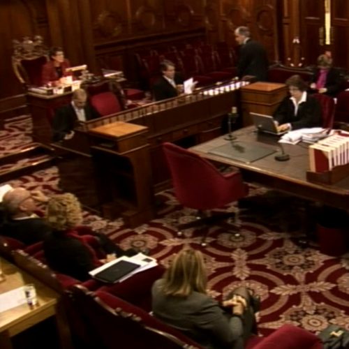Screenshot taken from an early Council webcast showing Members in the Chamber