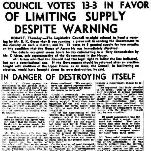 Article from the Advocate newspaper Friday 9 July 1948, page 5 with headline 'Council votes 13-3 in favor of limiting supply despite warning'